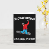 雪カッコいい乗女子男性へスノーボード優勝 カード (黄色い花)