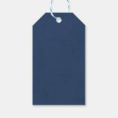 雪カッコいい片クリスマスとサンタハットのラマ ギフトタグ (裏面)