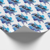 雪カッコいい雪の雪上車 ラッピングペーパー (角)