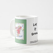 雪カップに入れよう コーヒーマグカップ (正面左)