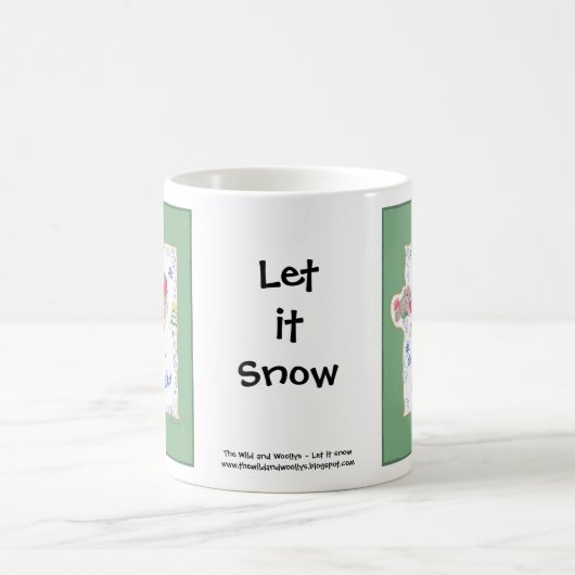 雪カップに入れよう コーヒーマグカップ (中央)