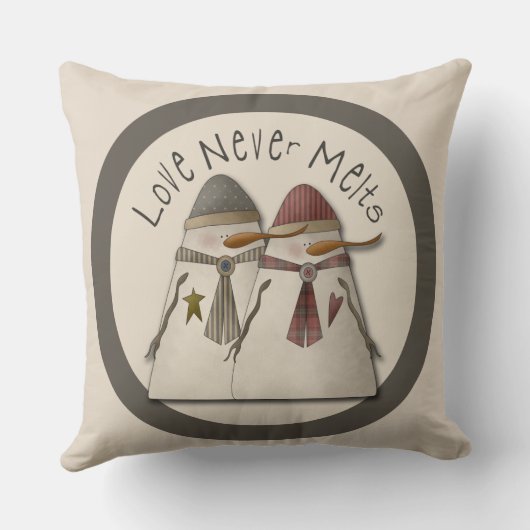 雪カップル クッション (裏面)