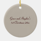 雪カップル セラミックオーナメント (裏面)