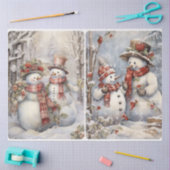 雪カップル 薄葉紙 (クラフト)