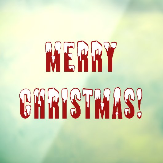 雪カバードメリークリスマスホームストア11x8ビニール ウィンドウサイン (シート3)