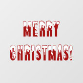 雪カバードメリークリスマスホームストア11x8ビニール ウィンドウサイン (シート)