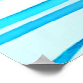 雪カラフル熊アート ポスター (角)