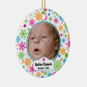 雪カラフル片オーナメント セラミックオーナメント (右)