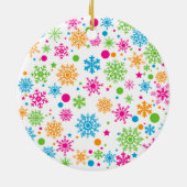 雪カラフル片オーナメント セラミックオーナメント (裏面)