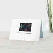 雪カラフル片クリスマスパターンのグリーティングカード シーズンカード (裏面)