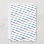 雪カラフル片フォトパープル暖かい願い シーズンカード (裏面)