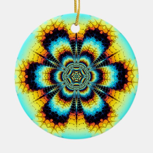 雪カラフル片 セラミックオーナメント (正面)