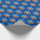 雪カラフル片 ラッピングペーパー (角)