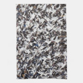 雪ガチョウが吹き飛ぶ キッチンタオル (縦)