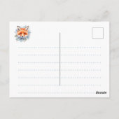 雪キツネとクリスマス ポストカード (裏面)