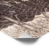 雪キャップPikesピークペン/鉛筆イラストレーション ポスター (コーナー)