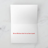 雪キャリバリーキングチャールズスパニエル犬クリスマス シーズンカード (内部)