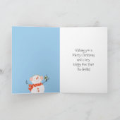 雪クリスマスカード海軍 シーズンカード (内部)
