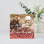 雪クリスマススクリプトフォトスクエア シーズンカード (スタンド正面)