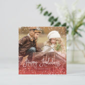 雪クリスマススクリプトフォトスクエア シーズンカード (スタンド正面)