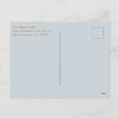 雪クリスマスツリーホリデー シーズンポストカード (裏面)