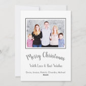 雪クール家族クリスマスカード シーズンカード (裏面)