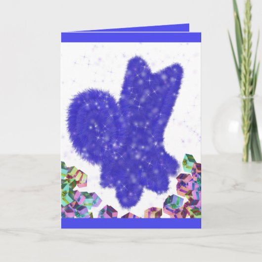 雪クール犬年賀状 サンキューカード (正面)