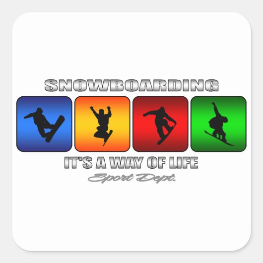 雪クール降りは生き物だ スクエアシール (正面)