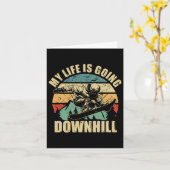 雪クール降り私の人生は下り坂だ カード (黄色い花)