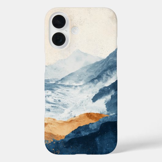 雪クール雪の上の谷の電話ケース Case-Mate iPhoneケース (裏面)