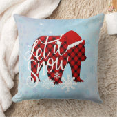 雪サンタにかわいいクリスマスおもしろい クッション (ブランケット)