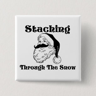 雪サンタを通したStaching 缶バッジ