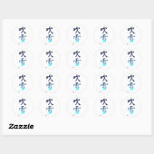 雪シャワー-吹雪 ラウンドシール (シート)