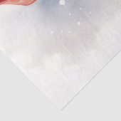 雪シンプルの森の中の歩くサンタクロース 薄葉紙 (詳細)