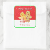 雪シールのジンジャーブレッド スクエアシール (バッグ)