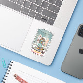 雪シールをシュレッダーで切る1 シール (ノートパソコンとiPhone)