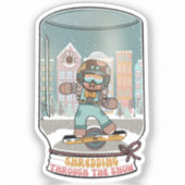 雪シールをシュレッダーで切る2 シール (正面)