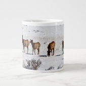 雪ジャンボマグでエルク ジャンボコーヒーマグカップ (正面)