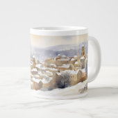 雪ジャンボマグカップのベツレヘム – Serene ジャンボコーヒーマグカップ (正面右)