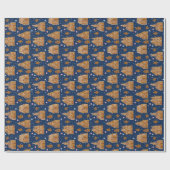 雪ジンガーブレッドハウス ラッピングペーパー (フラット)