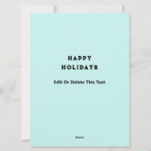 雪スキーおもしろいホリデークリスマスカード シーズンカード (裏面)