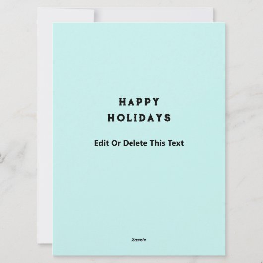 雪スキーおもしろいホリデークリスマスカード シーズンカード (裏面)