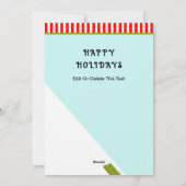 雪スキーおもしろいホリデークリスマスカード シーズンカード (裏面)