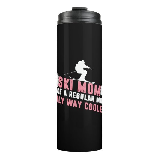 雪スキーのお母さん普通のお母さんしか方法クール タンブラー (正面)