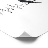 雪スキーの心拍 ポスター (角)