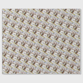 雪スキー山 ラッピングペーパー (フラット)