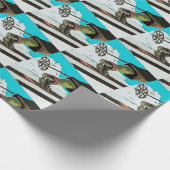 雪スキー山 ラッピングペーパー (角)