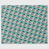 雪スキー山 ラッピングペーパー (フラット)