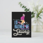 雪スキー私はスキーをしたい シーズンポストカード (スタンド正面)