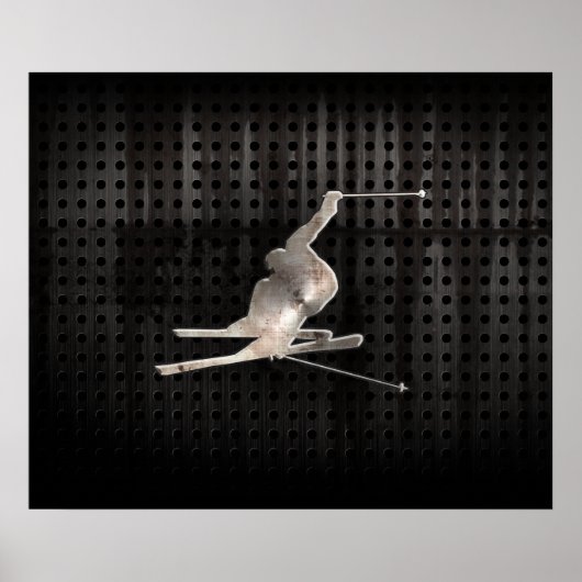 雪スキー；クール黒 ポスター (正面)